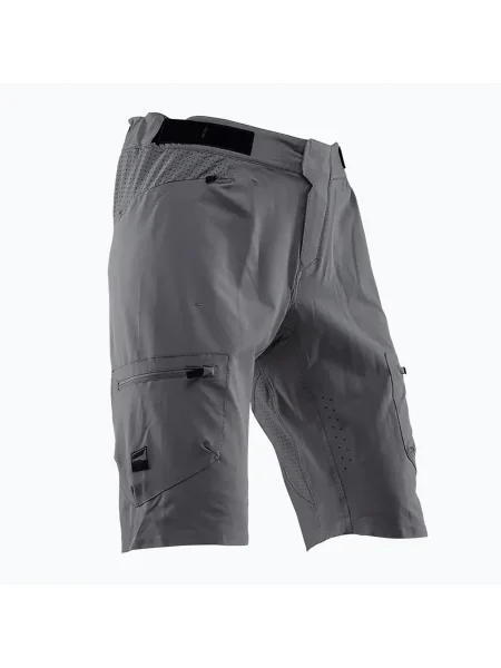 Férfi Leatt MTB Enduro kerékpáros rövidnadrág gránit. Méret: L szürke