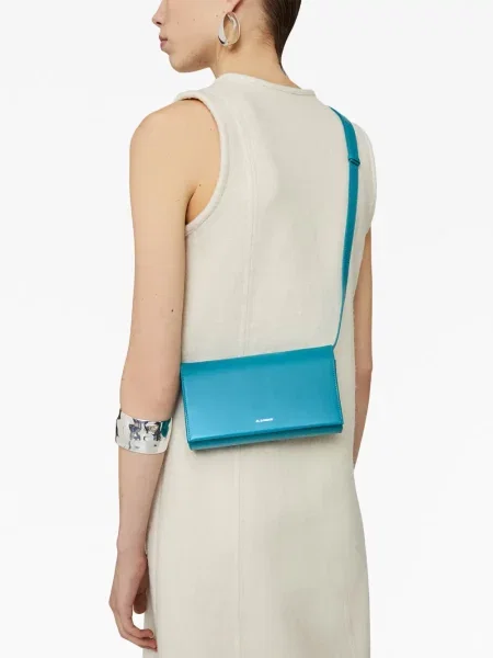 Geantă Jil Sander din piele albastru