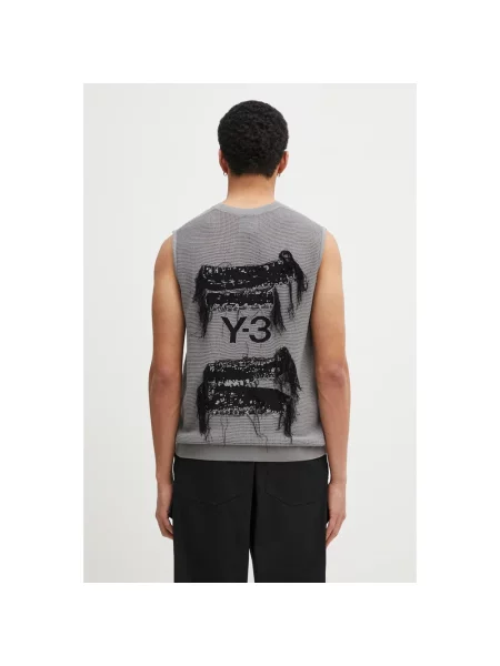 Kamizelka Graphic Knit Vest lekki szary