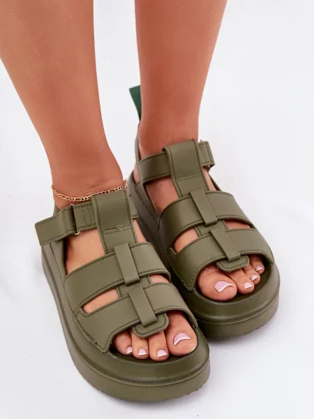 Sandali Boto s platformo zelena