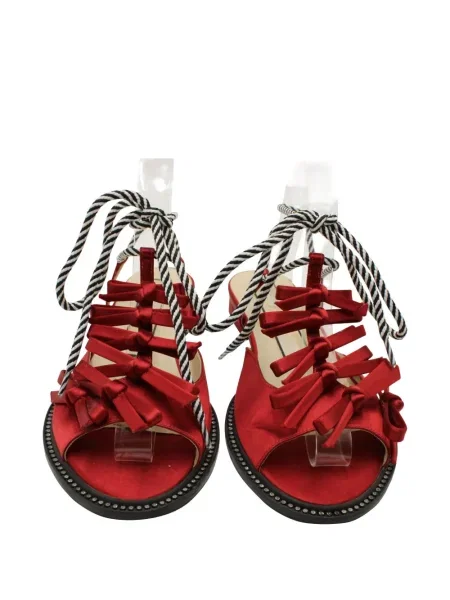 Сандали N°21 с панделка червено