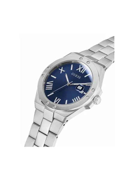 Lniany zegarek Guess szary