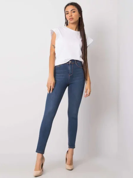 Pantaloni Fashionhunters albastru