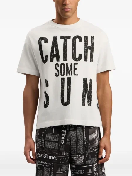 Tricou Palm Angels cu imagine alb