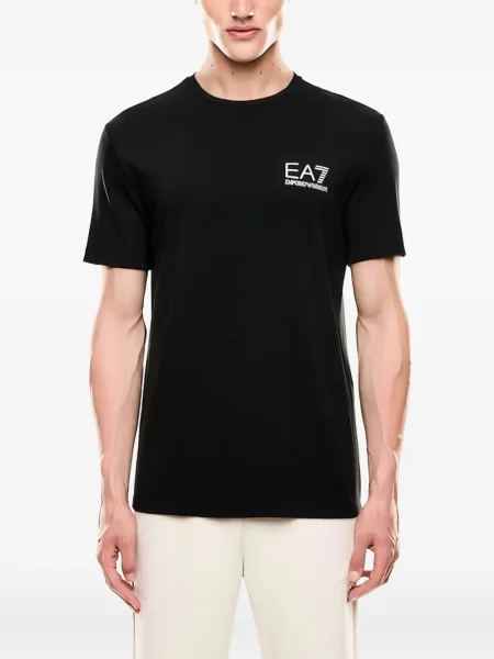 Тениска Ea7 Emporio Armani с принт черно