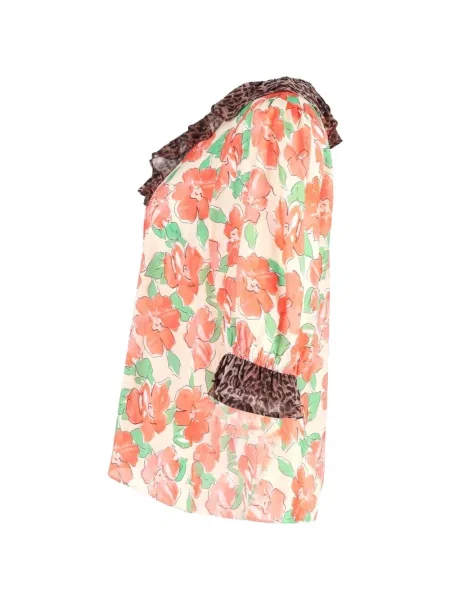 Top Rixo w kwiatki z nadrukiem