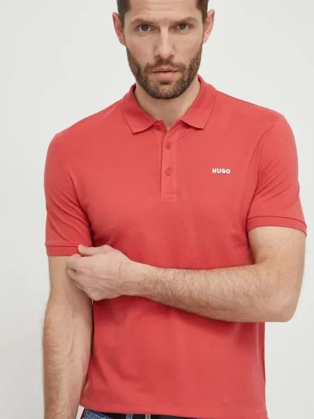 HUGO polo de uni roșu