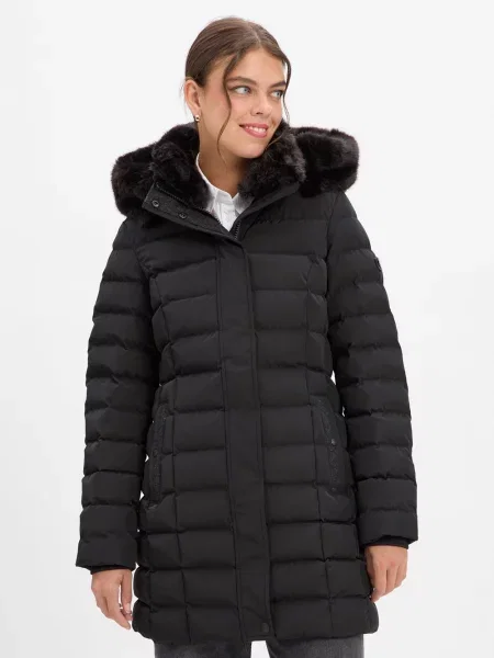 Wellensteyn płaszcz pikowany Kobiety Sztuczne włókno jednolity S czarny