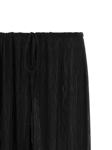 Spodnie Allis Beachwear ze sznurkiem czarne