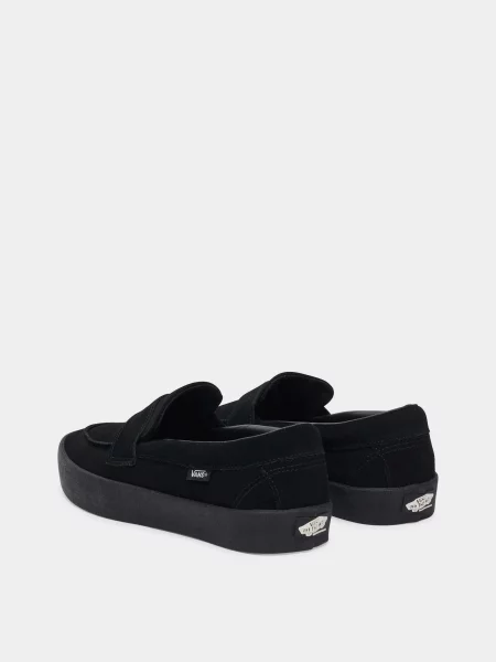 Кожаные лоферы Vans черные