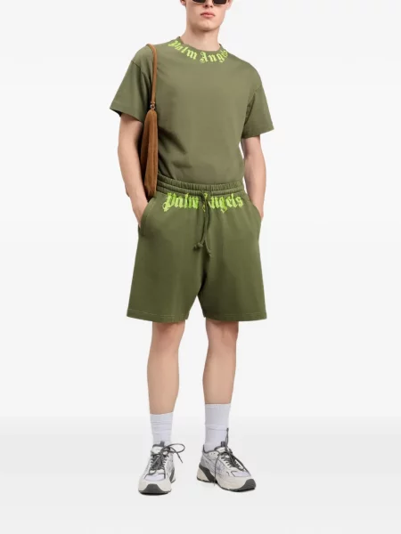 Tricou Palm Angels cu autograf verde