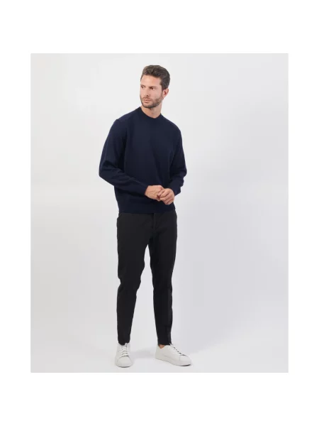 Sweter Armani Exchange z okrągłym dekoltem niebieski