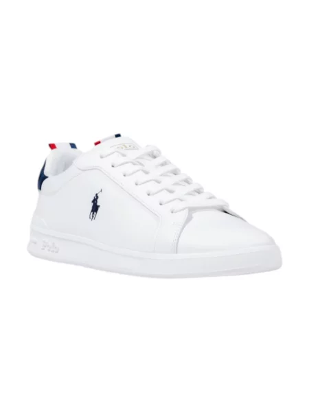 Lniane sneakersy Polo Ralph Lauren białe