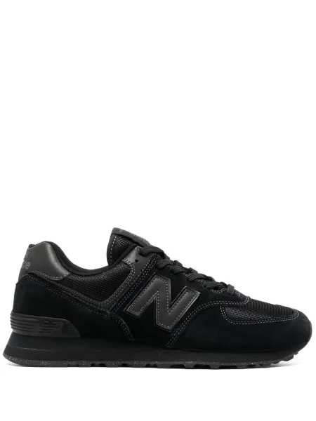 Sneakerși New Balance 574 cu șireturi din dantelă negru