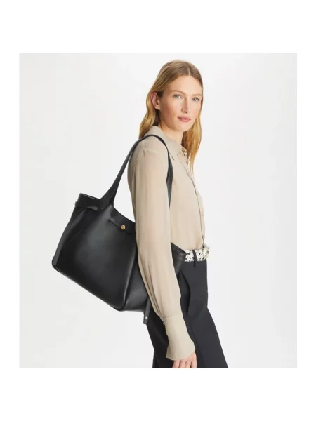 Shopperka Tory Burch skórzana czarna