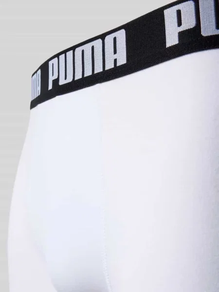 Obcisłe bokserki z mieszanki bawełny w zestawie 6 par model Everyday' Puma białe