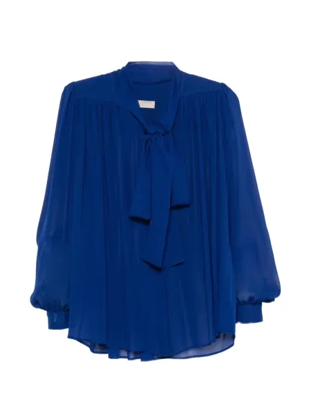 Bluză Elie Saab cu funde albastru