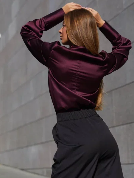 Jadone Fashion Блуза Bluza_Kamilla_marsala Віскоза/поліестер бордовий