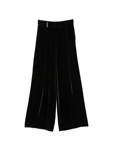 Pantaloni palazzo Peserico de catifea negru
