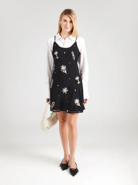 TOPSHOP Rochie negru alb