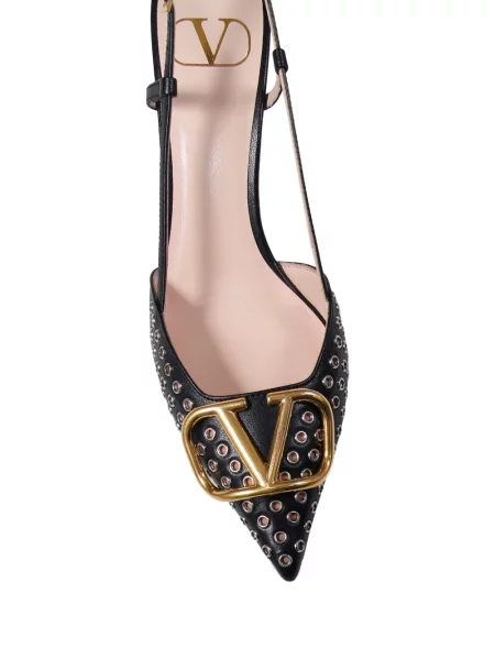 Pantofi cu toc Valentino Garavani cu tepi negru