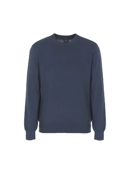Sweter Armani Exchange wełniany niebieski