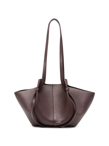 Geantă shopper Yuzefi din piele maro