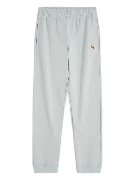 Pantaloni Maison Kitsune cu autograf gri