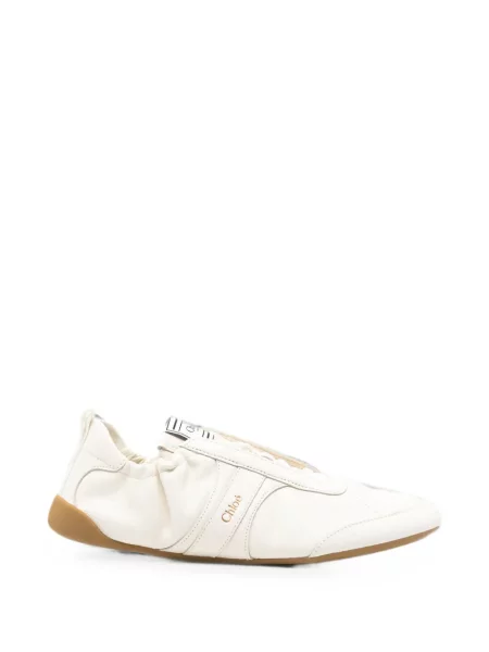 Sneakerși Chloé din piele alb