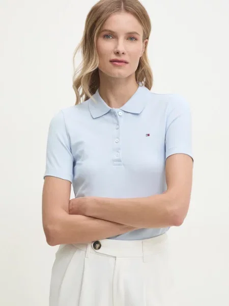 Tommy Hilfiger koszulka polo Kobiety jednolity M niebieski