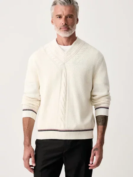 Tommy Hilfiger sweter z wełną beżowy