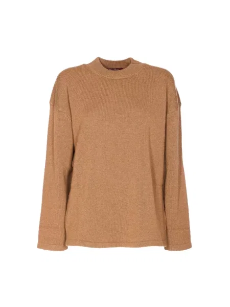 Sweter Max Mara Studio brązowy