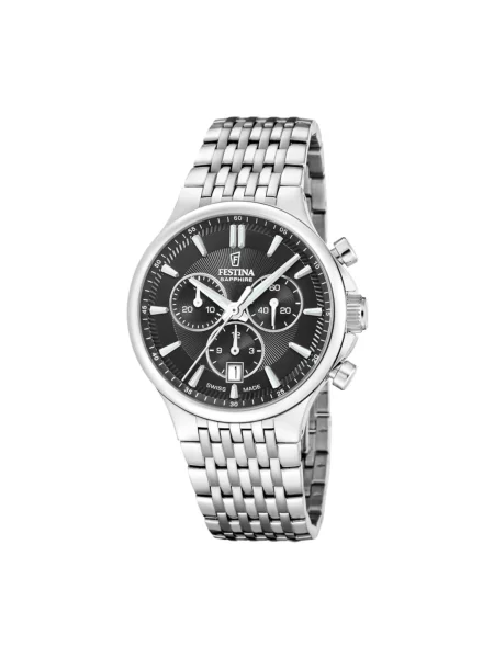 FESTINA Analogové hodinky Chronograph Chrono Swiss Made' černá
