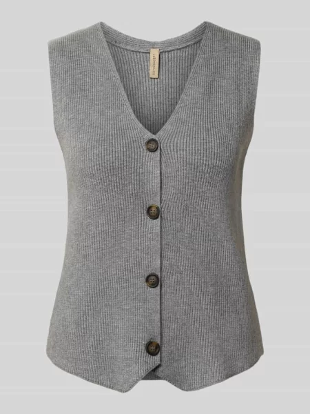 Kamizelka o kroju regular fit z mieszanki model KANITA' Soyaconcept