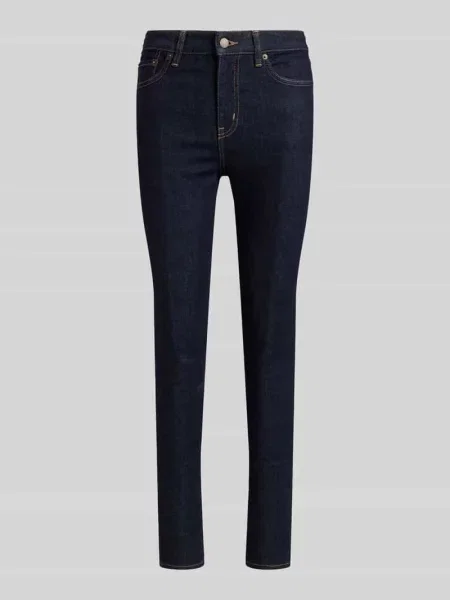 Jeansy o kroju skinny fit z mieszanki bawełny Lauren Ralph Lauren niebieskie