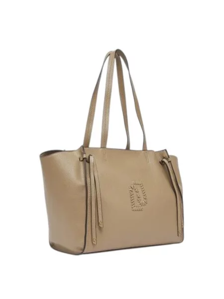 Shopperka Liu Jo z autografem skórzana zielona