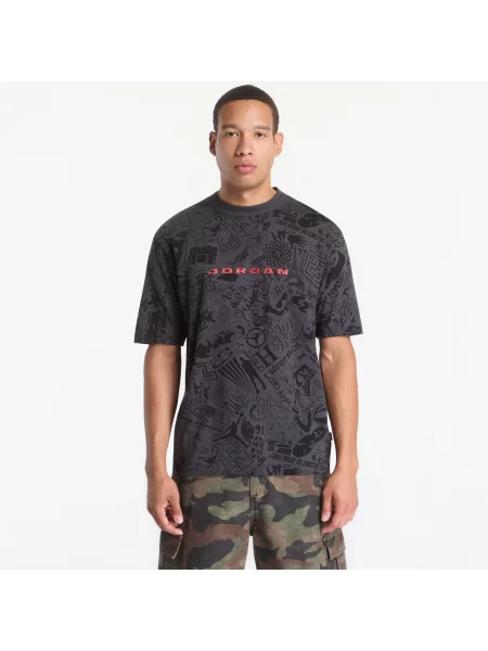 Tričko Jordan Brooklyn T-Shirt Black/ University Red L černé