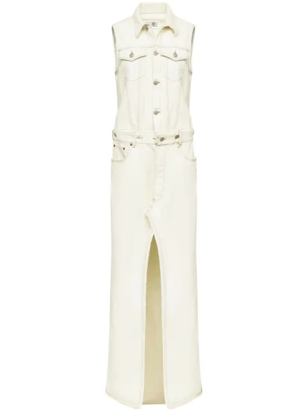 Maksi sukienka jeansowa Mm6 Maison Margiela garniturowa