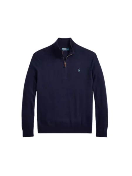 Dzianinowy sweter Polo Ralph Lauren granatowy
