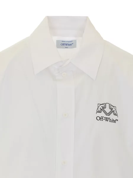 Scurt cămașă Off-white cu imagine alb