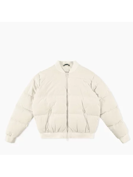 Lacoste Płaszcz Loose Fit Ze Stójką W Kolorze Kremowym