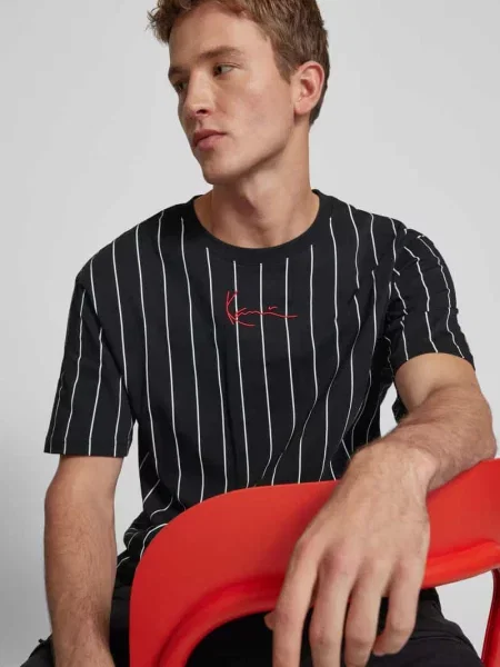 T-shirt z wyhaftowanym logo Karl Kani czarna