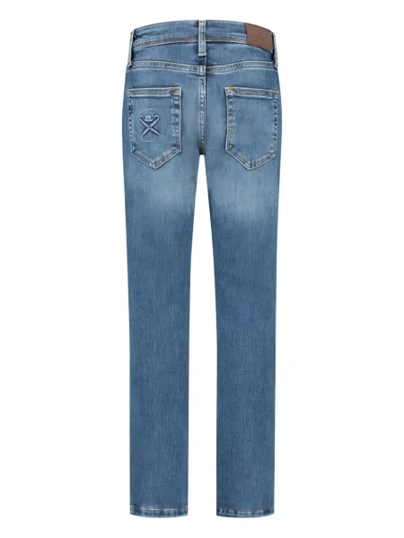Jeansy straight leg dziecięce Hackett niebieskie