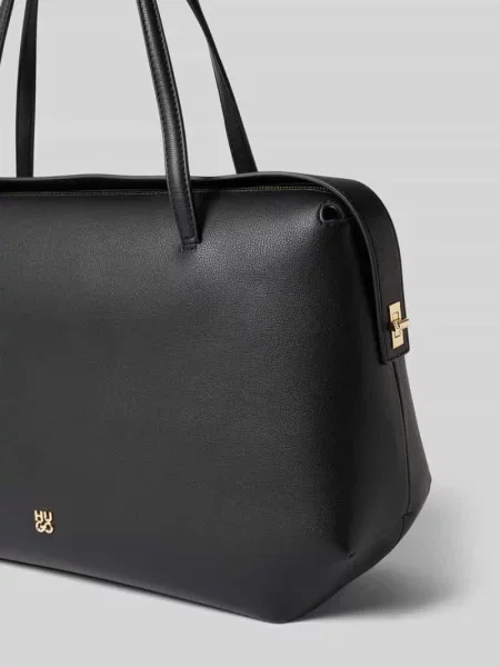 Torebka z materiału skóropodobnego model Meelo_Tote' Hugo czarna