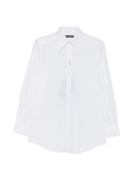 Gulerat lung cămașă Dolce & Gabbana alb