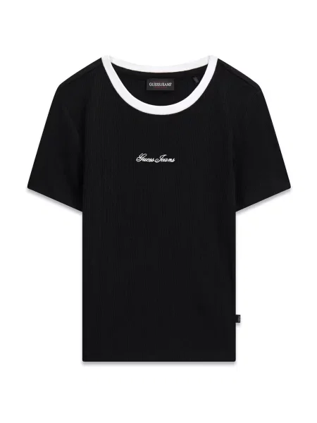 GUESS JEANS Majica črna bela