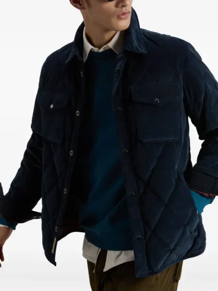 Geacă Woolrich de catifea cord albastru