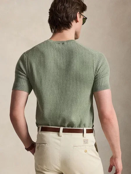 Polo Ralph Lauren sveter s krátkym rukávom pánsky zelená