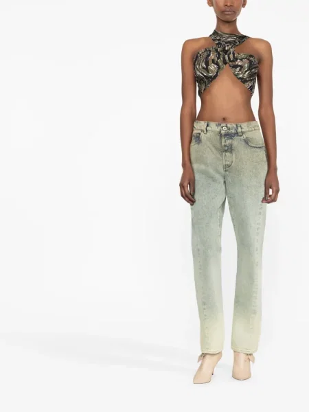 Tiesūs džinsai Off-white balta
