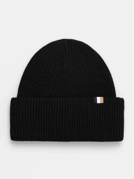 Kapa s primesjo volne BOSS črna